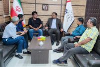 نشست اعضای کانون هواداران شاهین تابان با سرپرست اداره کل ورزش و جوانان استان بوشهر